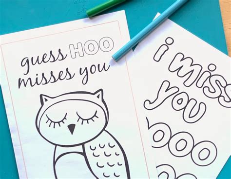 Miss You Cards Printable